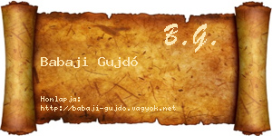 Babaji Gujdó névjegykártya