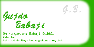 gujdo babaji business card